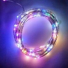 Waterproof Solar Power Lights Outdoor 72FT 200 LED Copper Wire 8 Modes Fairy Party Christmas String Lights - 多色的 - 查看 7