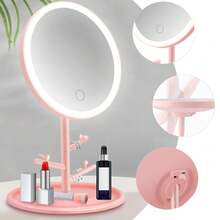 1 Gương Vanity Gương Trang Điểm Phóng Đại Gương Trang Điểm Có Đèn Bàn Gương Để Trang Điểm Gương Trang Điểm Để Bàn Gương Led Tròn Gương Chiều Dài Học Sinh Gương Chiếu Bóng - Nhiều màu - Xem 2