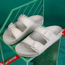 Men's Casual Slip-On Slippers, Fashionable And Handsome. Lightweight And Non-Slip With Double Buckles. Suitable For Outdoor Activities And The Beach. - Rice Stone - View 7