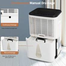 Flieks 25L / Day Dehumidifier For 26 ㎡, 3 In 1 Dehumidifier, Air Purifier, Clothes Dryer, 6L Water Tank, 24 Hour Timer, Mold And Moisture Resistant. LED Screen - White - View 5