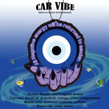 粉藍圖案掛車用空氣清新劑掛飾-卡通動漫風格香水空瓶後視鏡，空調口夾，家居辦公室裝飾，創意有趣設計，送禮佳品 - 均碼 - 查看 8