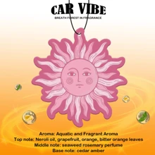 粉藍圖案掛車用空氣清新劑掛飾-卡通動漫風格香水空瓶後視鏡，空調口夾，家居辦公室裝飾，創意有趣設計，送禮佳品 - 均碼 - 查看 4