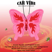 粉藍圖案掛車用空氣清新劑掛飾-卡通動漫風格香水空瓶後視鏡，空調口夾，家居辦公室裝飾，創意有趣設計，送禮佳品 - 均碼 - 查看 2