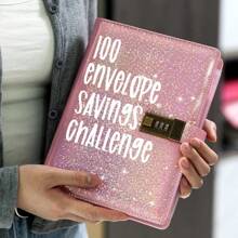 100 Envelopes Saving Challenge Binder, Money Saving Challenge Budget Binder With 100 Cash Envelopes, Savings Challenges Book With Lock, Easy And Fun Way To Save 5050 Dollars - Multicolor - View 3