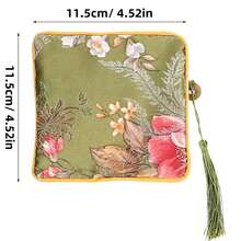 Luxury Chinese Silk Embroidery Wallet Bag Floral Printed Pouch For Coin, Ring And Towel Storage, Random Pattern - Multicolor - View 8
