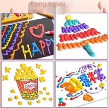 1 Set Of 6pcs Popcorn Pen Magic Bubble/DIY Graffiti Pen Three-Dimensional Expansion Pen Painting Pen/Magic Fluffy Pen - Multicolor - View 3