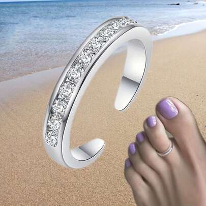 Stainless Foot Ring Summer Beach Vacation Ocean Style Toe Ring, Dual Wearing For Finger, Foot Ring
