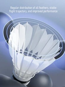 Titanium High-Elastic Badminton Racket/ Wind Resistant Training & Competition Shuttlecock, Not Easy To Break Indoor/Outdoor - Multicolor - View 6