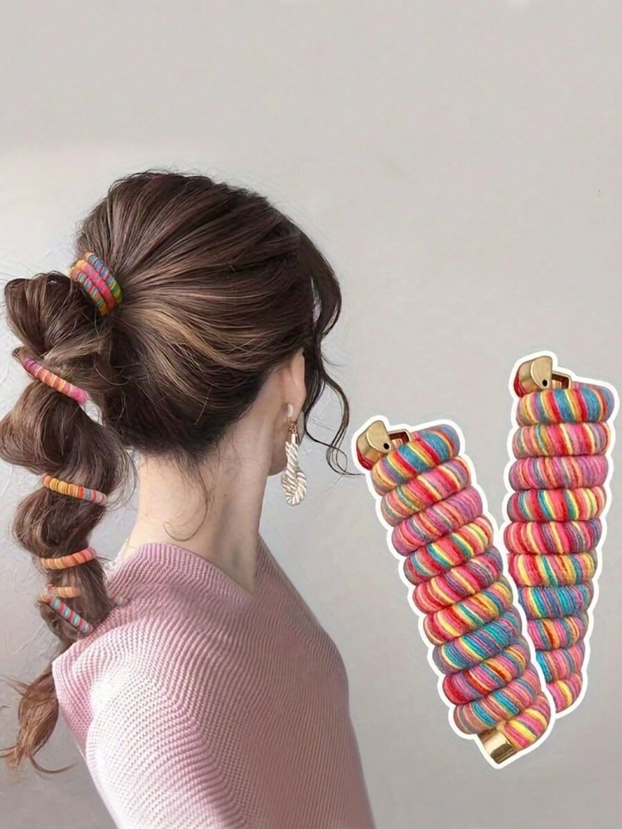 Yarn Telephone Cord Head Rope Women's Hair Braid Magic | SHEIN USA