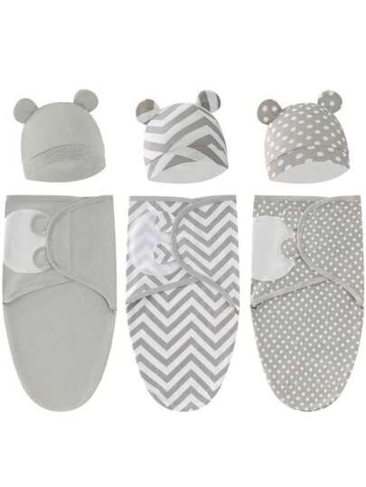 1 套可调节婴儿襁褓睡袋，适合 0-6 个月婴儿，适合男孩女孩婴儿，简易包裹设计不限制，宝宝可以穿襁褓袋。有助于防止惊吓反射 Love Valentine