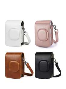 Protective Case Compatible With Instant Mini Liplay Hybrid Instant Camera And Printer, Soft PU Leather Bag With Removable/Adjustable Shoulder Strap Travel Digital Camera School College Back To School Camera Case Camera Bag Cannon Dorm Power Bank