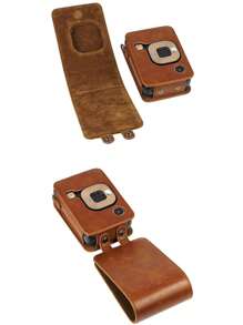 Protective Case Compatible With Instant Mini Liplay Hybrid Instant Camera And Printer, Soft PU Leather Bag With Removable/Adjustable Shoulder Strap Travel Digital Camera School College Back To School Camera Case Camera Bag Cannon Dorm Power Bank