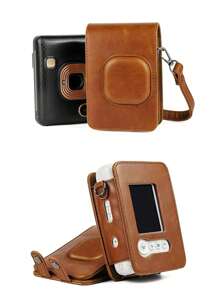 Protective Case Compatible With Instant Mini Liplay Hybrid Instant Camera And Printer, Soft PU Leather Bag With Removable/Adjustable Shoulder Strap Travel Digital Camera School College Back To School Camera Case Camera Bag Cannon Dorm Power Bank