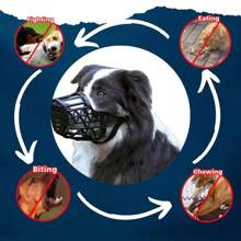 1pc Breathable Dog Muzzle That Prevents Biting And Accidental Eating, Stop Barking Device For Small And Medium Dogs