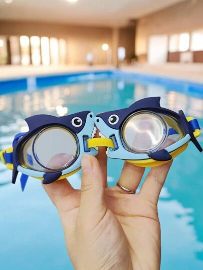 1pc Cute Cartoon Children's Swimming Goggles Elastic Adjustable Swim Mask Pool Glasses For Kids Aged 3-15, Gift