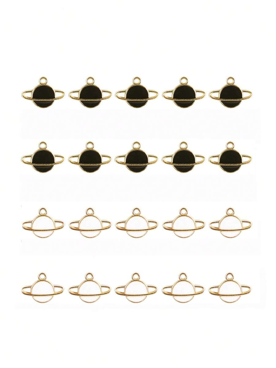20pcs/Pack DIY Planet Shaped Alloy Pendant