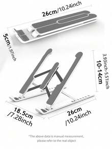 1 soporte plegable para PC, soporte para computadora - Blanco - Ver 6