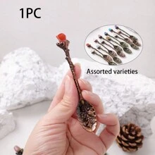 Random Color Natural Crystal Raw Gemstone Mini Spoon Healing Crystal Coffee Spoon Dessert Tea Flatware Home Decor - Crystal Gravel Spoon - View 17