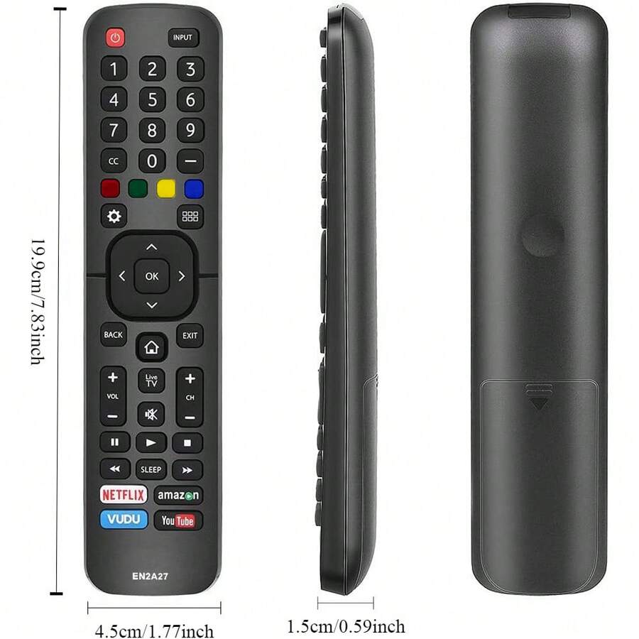 EN2B27 English Remote Controls Suitable For Hisense TV Remote Control ABS Replacement - Black - View 1