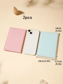 2 件式护照夹和钱包组合，PU 材质，便携时尚，适合男女，旅行和商务旅行旅行用品旅行组织者旅行物品旅行钱包护照夹护照钱包海滩度假包夏季