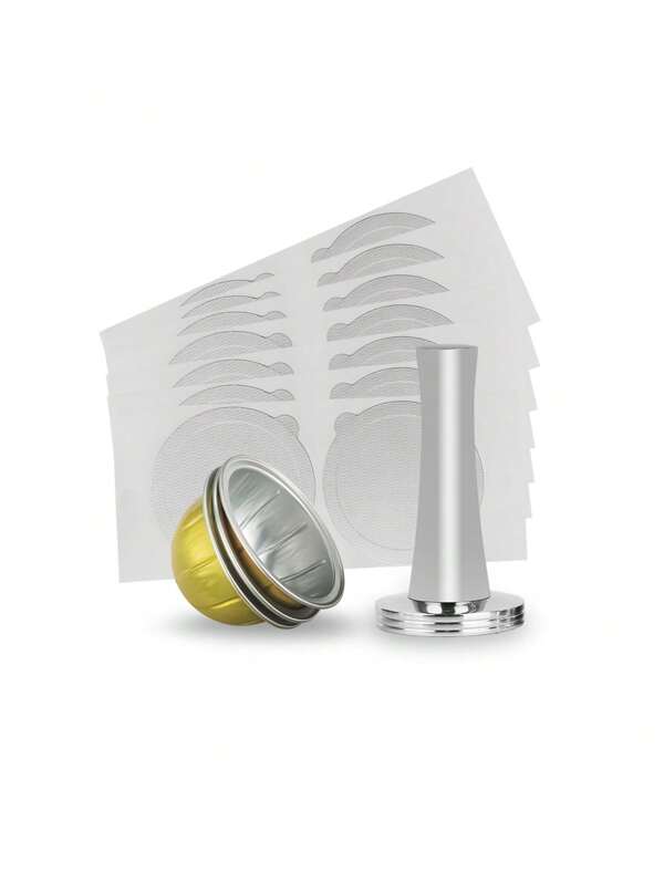 80/150/230ml Cápsulas de Café Vazias 59mm Tampas de Alumínio Reutilizáveis para Reutilizar Cápsulas de Café Compatíveis com Vertuoline Vertuo Espresso Maker 100 Unidades Tampas Reutilizáveis para Cápsulas de Café, Acessórios de Café, Volta às Aulas