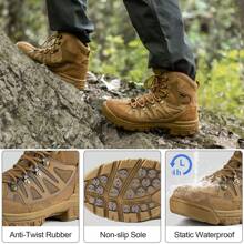 FREE SOLDIER Men's Casual Outdoor Sneakers Breathable, Water-Repellent, Anti-Slip Shoes For Hiking & Walking