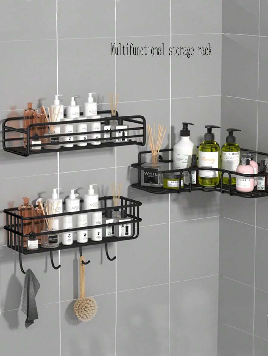 1入組壁掛式儲物架 - 黑色 - 查看 1