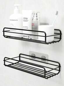 1入組壁掛式儲物架 - 黑色 - 查看 4