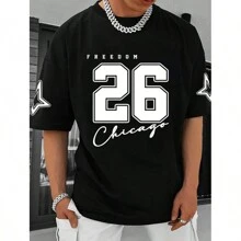 Men T-Shirts - 黑色 - 查看 1