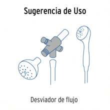 Desviador de flujo para regadera de teléfono, Foset - Plateado - Ver 2