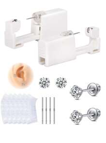 12Pcs Disposable Ear Piercing Kit With Studs - Complete Set For Safe And Easy At-Home Ear Piercing, 316L Surgical Stainless Steel Piercing Gun Kit For Women Man - Multicolor - View 11