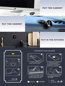 VIKEFON 1080° Rotation Foldable Car Magnetic Phone Holder Universal Air Vent Mount GPS Compatible With Iphone Samsung In Car Phone Stand - Multicolor - View 5