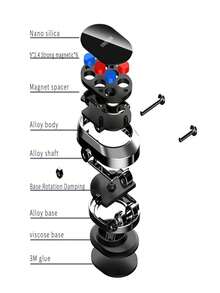 VIKEFON 1080° Rotation Foldable Car Magnetic Phone Holder Universal Air Vent Mount GPS Compatible With Iphone Samsung In Car Phone Stand - Multicolor - View 11