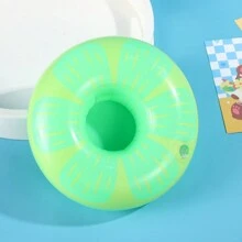 1pc Creative Inflatable Drink Holders, Floating Inflatable Cup Holders Beverage Coasters, Suitable For Pool Party Festival, Make Pool Parties Fun And Exciting With This Inflatable Drinks Holder!, Beach Essentials, Beach Accessories