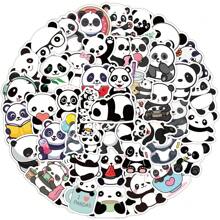 60pcs Panda Self-Adhesive Graffiti Stickers, Cute Cartoon Notebook Laptop Luggage Stationery Stickers - Multicolor - View 3