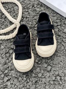 White Canvas Shoes, Mid-Top Sneakers For Kids, Spring Autumn Classic Low-Top Canvas Lace-Up Casual Sports Shoes, Unisex