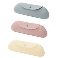 Makeup Brush Storage Box, Travel Makeup Bag, Silicone Travel Makeup Brush Case, Portable Makeup Brush Holder, Travel Brush Bag, Brush Organizer Box With Anti-Drop Button, Jewelry Box, Makeup Brush Storage Pouch, Makeup Brush Holder, Perfume Storage Box, Cosmetic Bag, Gift For Her, Christmas Gift, Creative Gift For Women - Multicolor - View 10