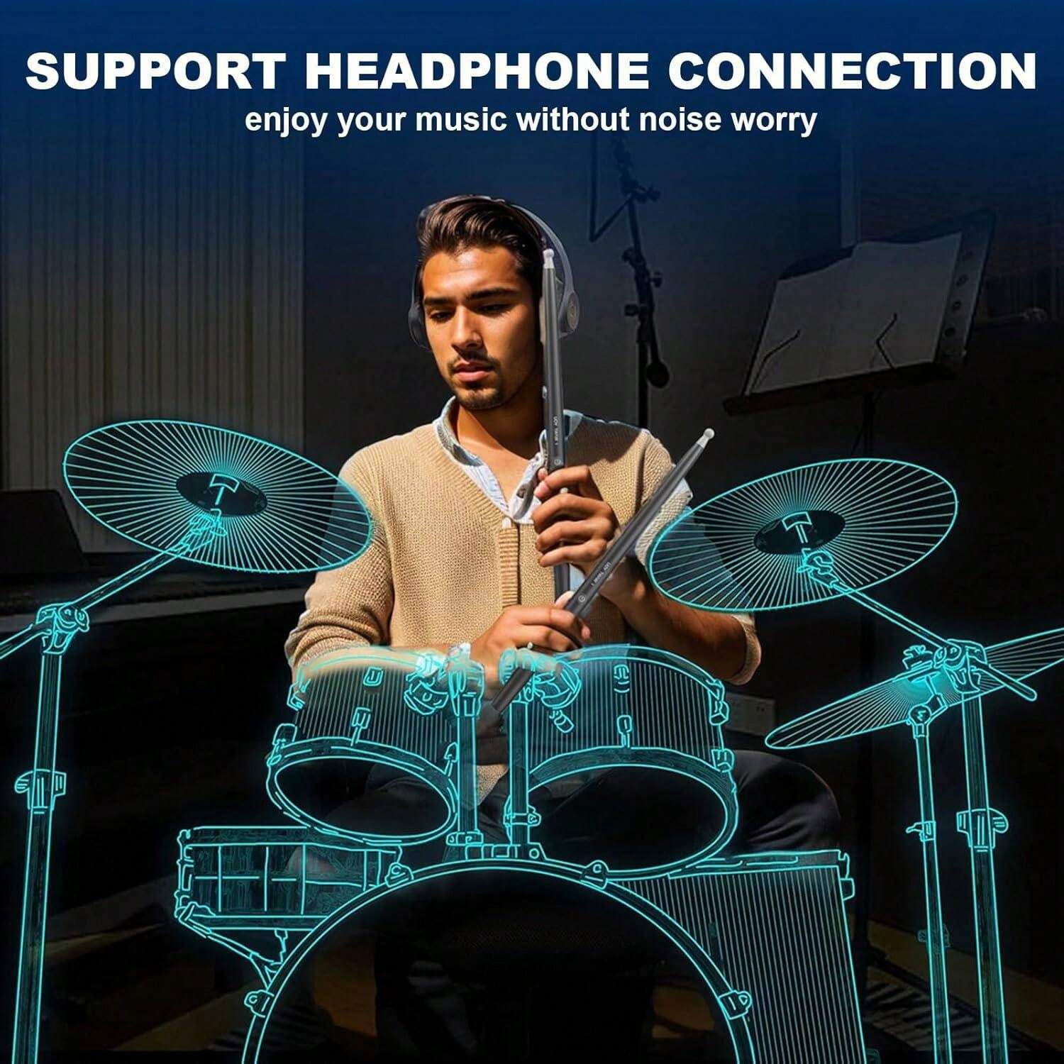 Electronic Drum Set, Portable Smart Air Drum Set 3D Motion