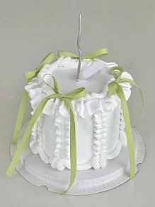 10 件黑色丝带蝴蝶结蛋糕装饰、丝绸蛋糕裙、毕业蛋糕装饰、生日派对桌面装饰、生日蛋糕装饰 Balletcore 生日蛋糕装饰黑色蝴蝶结丝带蛋糕装饰，适合生日派对、婚礼派对 - 彩色 - 查看 5