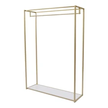 ZhdnBhnos LINSIE 67" Gold Clothing Racks For Boutiques Display, Retail Wedding Dress Rack Heavy Duty Commercial Garment Rack Freestanding Dress Racks For Hanging Long Dresses Clothes Shoes Bags Organizer Halloween Decorations Halloween Costumes Autumn Decor Festival Decor The Best Gift/Present For Family&Friends Happy Christmas,Spring,Minimalist,Summer TopsClothing Racks Back To School - Gold - View 7