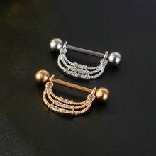 1 Set de Joyas de Piercing para Pezones con Circonita de Moda - uñas de pezón - Ver 4