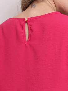 Women Blouses - Hot Pink - View 4