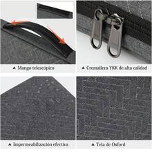 Funda para Laptop 13.3 15.6 Pulgadas,Portafolios para Laptop Hombre y Mujer Impermeable Maletin para Laptop Compatible con 13-15.6 Pulgadas Laptop - Gris - Ver 5