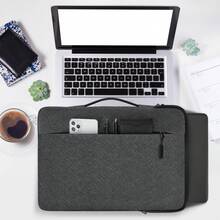 Funda para Laptop 13.3 15.6 Pulgadas,Portafolios para Laptop Hombre y Mujer Impermeable Maletin para Laptop Compatible con 13-15.6 Pulgadas Laptop - Gris - Ver 3