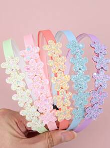 Bộ 5 chiếc băng đô cài tóc đính sequin hình hoa, sao, trái tim màu sáng dành cho bé gái, thích hợp cho tiệc sinh nhật và các hoạt động ngoài trời. - Nhiều màu - Xem 14