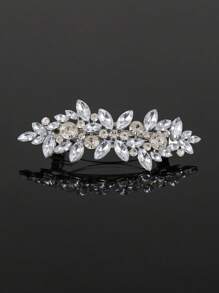 1pc Fashionable Elegant Alloy Hair Clip With Rhinestones Hair Accessory