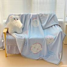 1pc 150cm Blanket - Ultra-Soft Flannel, Warm & Snug Feel, Perfect For Relaxing At Home-Melody,Home Decoration