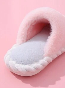 1 Pair Girls Cute Princess Slippers, Indoor Warm Home Wear For Kids, Suitable For Autumn/Winter