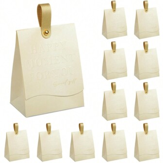 30入組便攜式婚禮糖果盒，婚禮禮盒，高級紙盒糖果袋，婚禮糖果禮盒派對裝飾