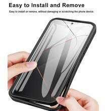 Hadaasi 1 件紫色 360° 全环绕软 TPU，透明外壳带屏幕保护膜， - 紫色 - 查看 6